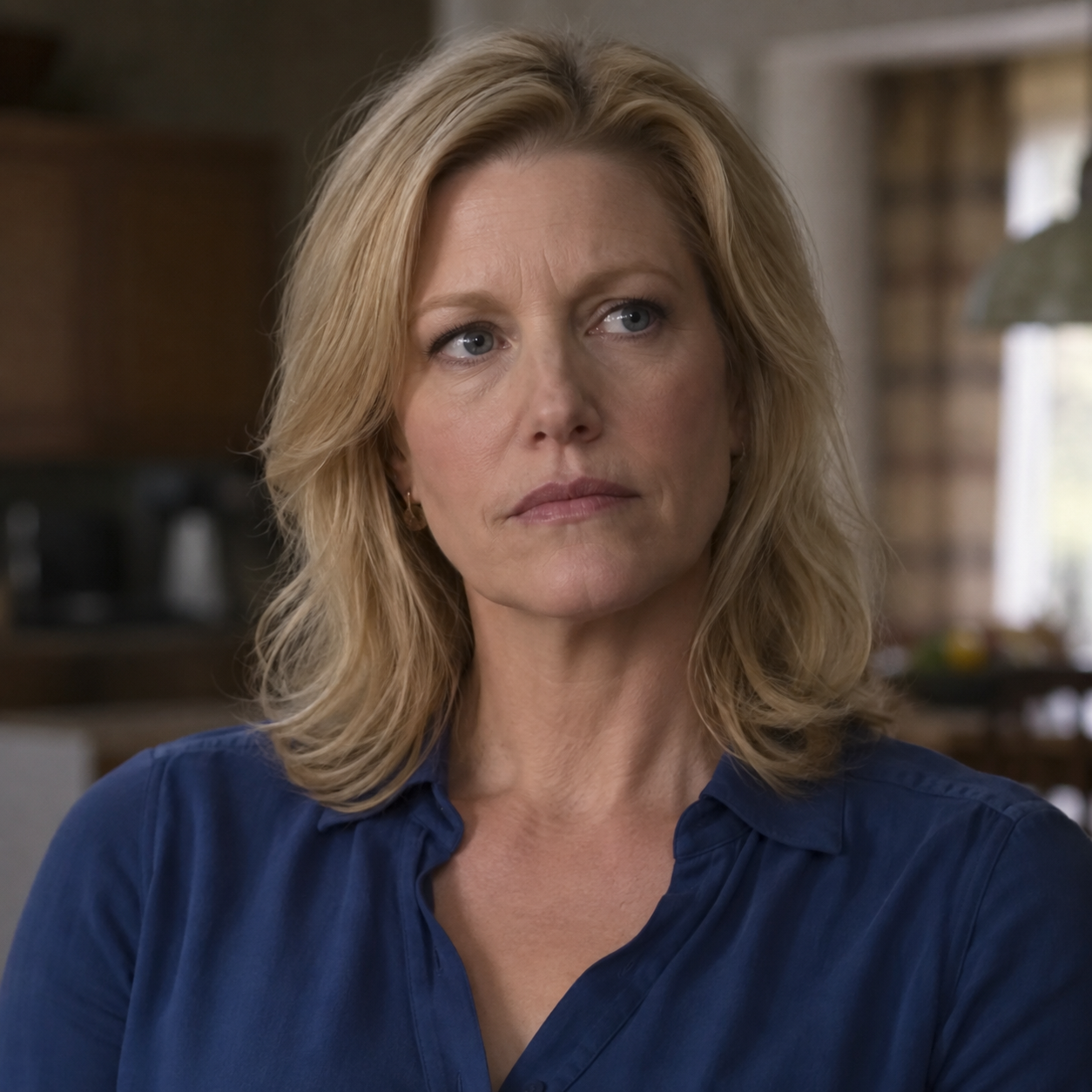 Anna Gunn as Skyler White in Breaking Bad, in a head-and-shoulders character portrait.