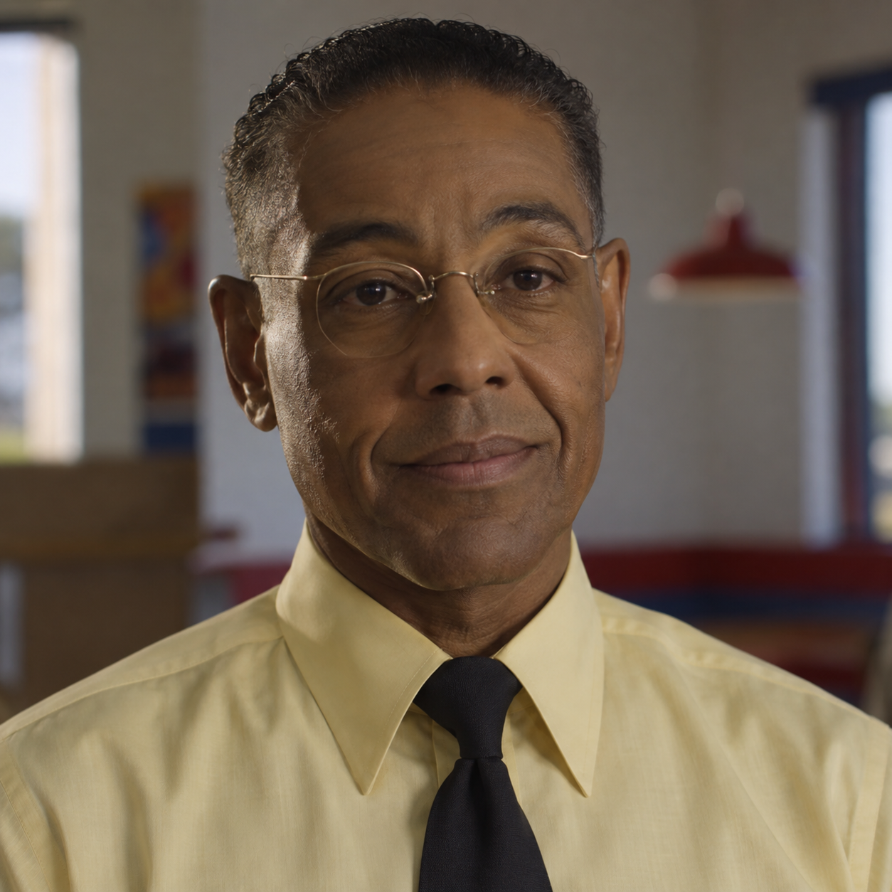 Giancarlo Esposito as Gus Fring in Breaking Bad, in a head-and-shoulders character portrait.