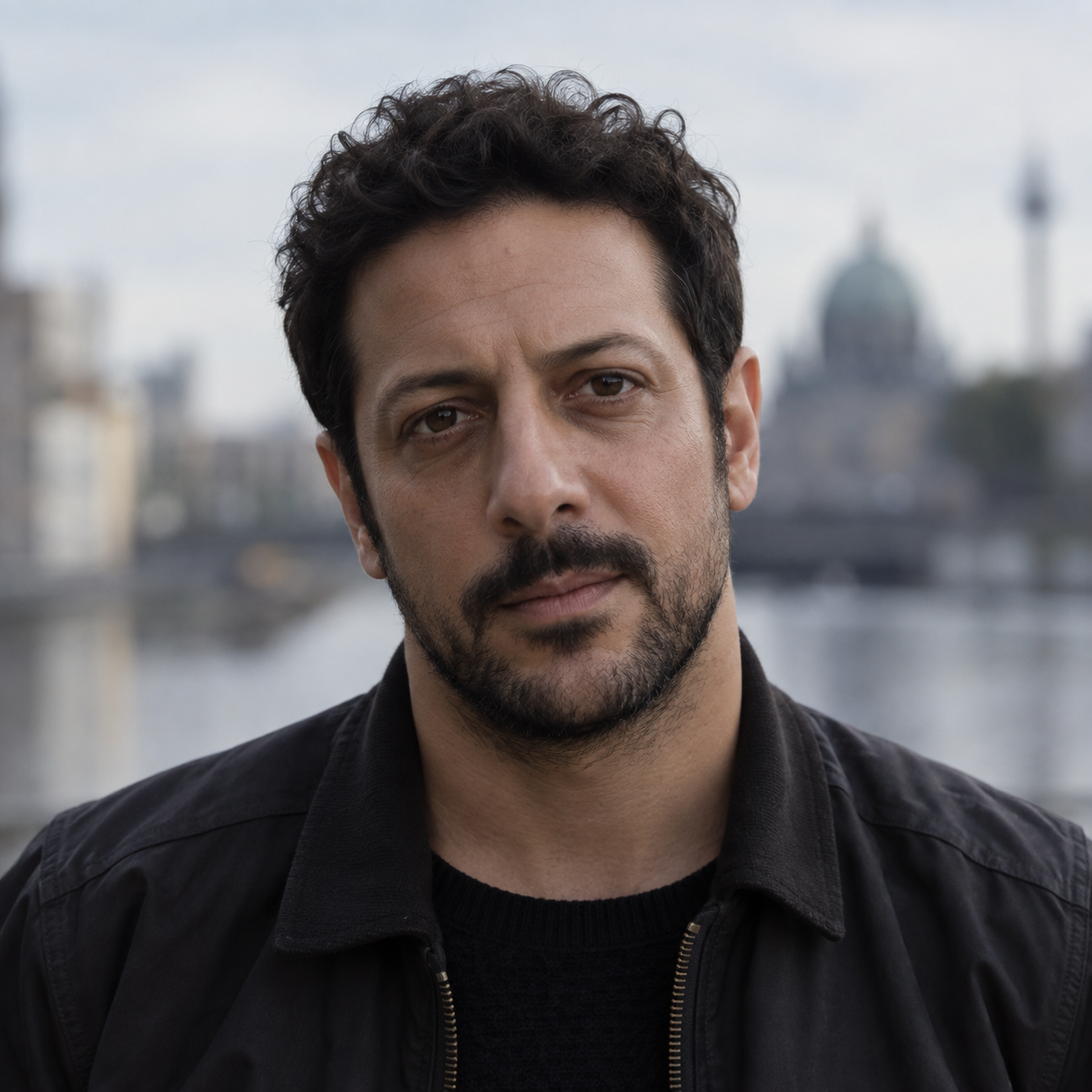 Fahri Yardım as Erol Birkan in Dogs of Berlin, in a head-and-shoulders character portrait.