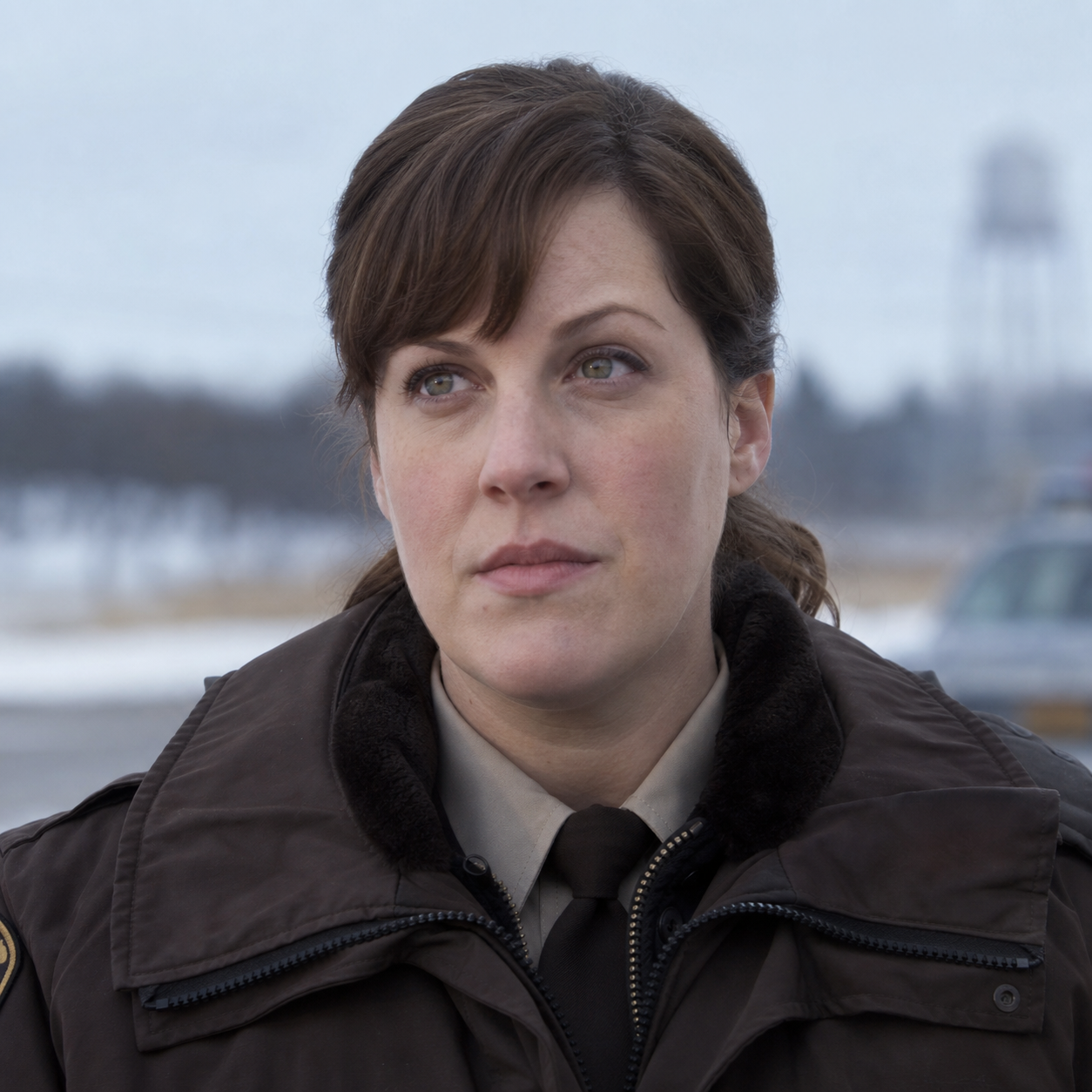 Allison Tolman as Molly Solverson in Fargo, in a head-and-shoulders character portrait.