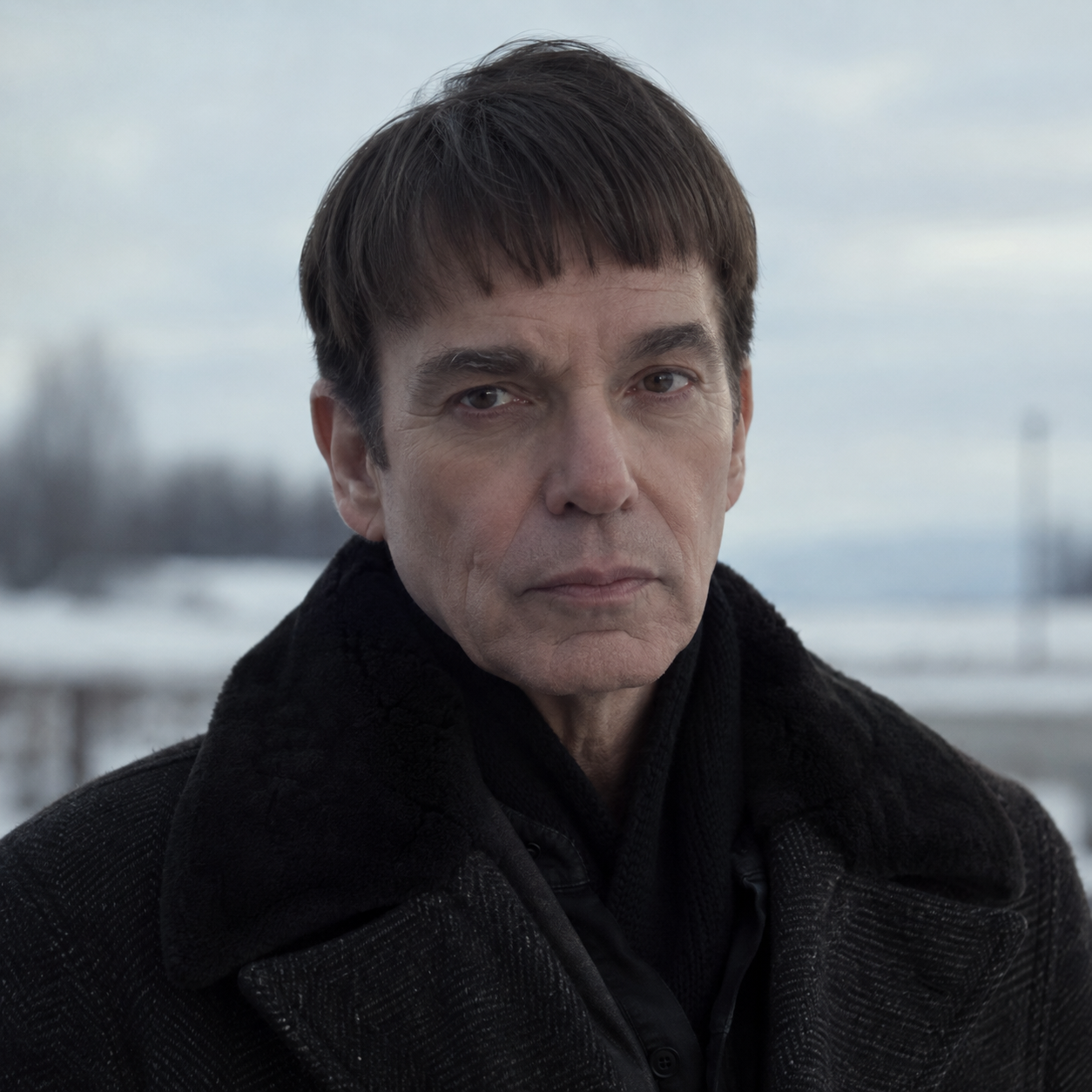 Billy Bob Thornton as Lorne Malvo in Fargo, in a head-and-shoulders character portrait.