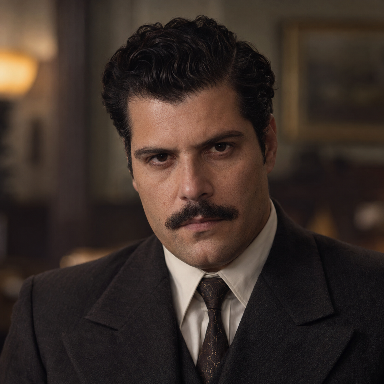 Salvatore Esposito as Gaetano Fadda in Fargo, in a head-and-shoulders character portrait.