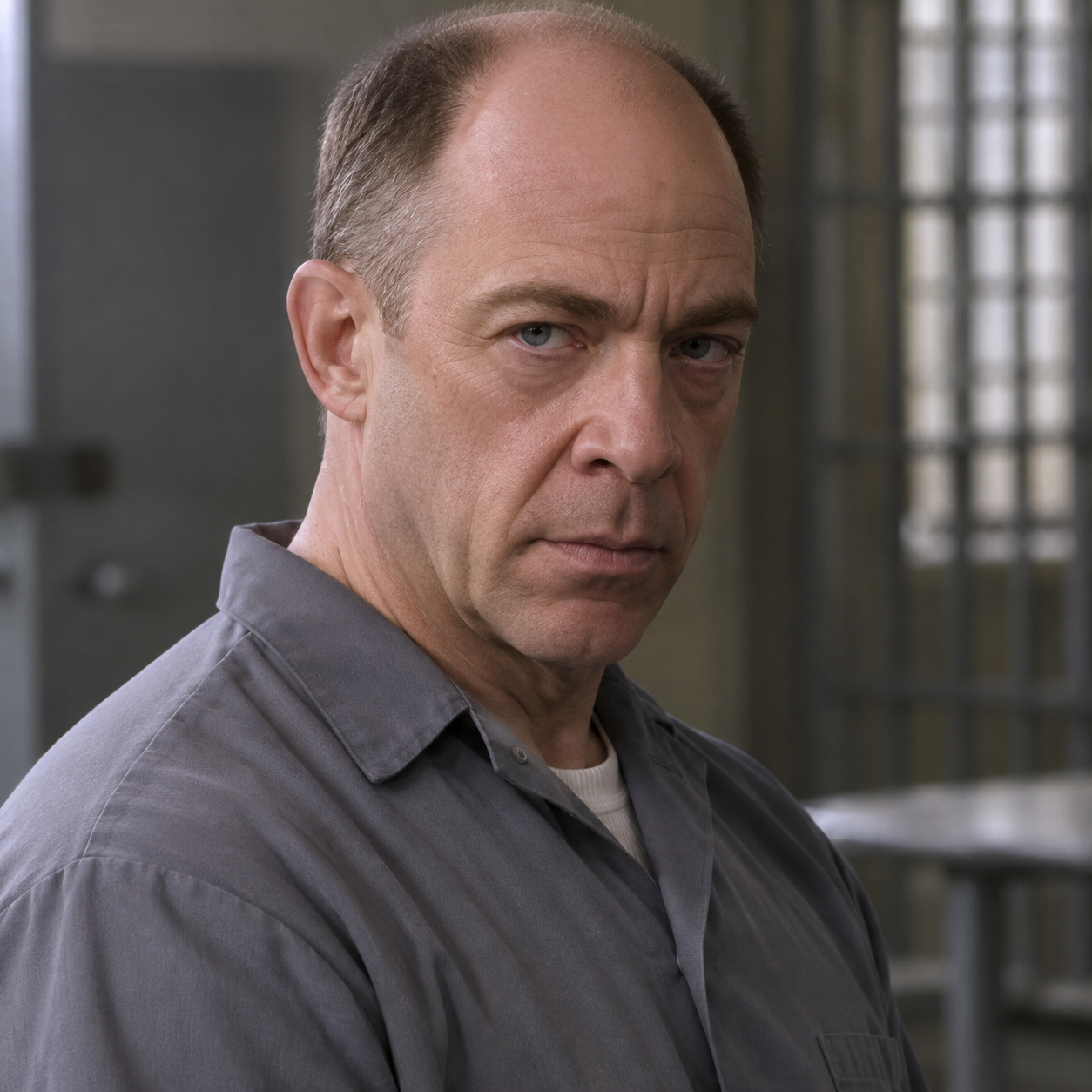 Head-and-shoulders portrait of J.K. Simmons as Vern Schillinger in Oz.