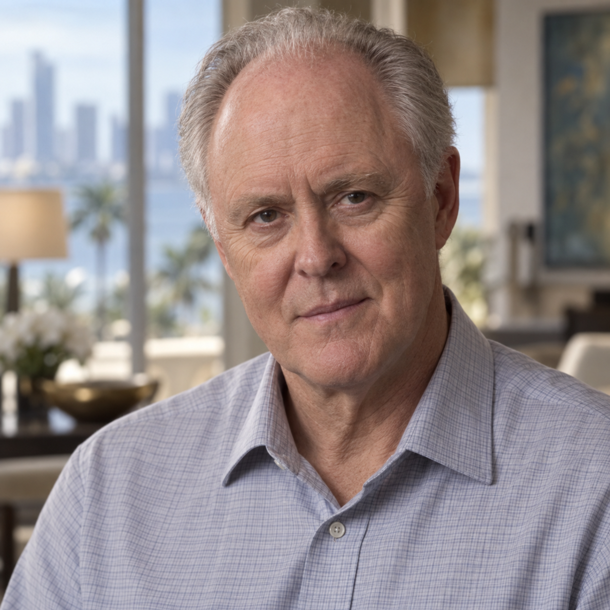 Head-and-shoulders portrait of John Lithgow as Arthur Mitchell in Dexter.