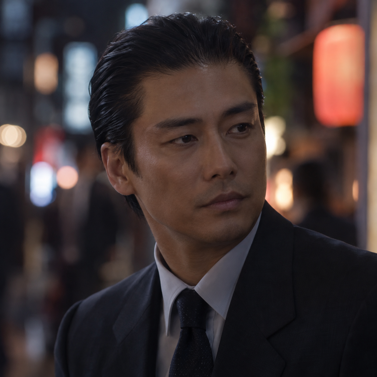 Head-and-shoulders portrait of Shō Kasamatsu as Sato in Tokyo Vice.